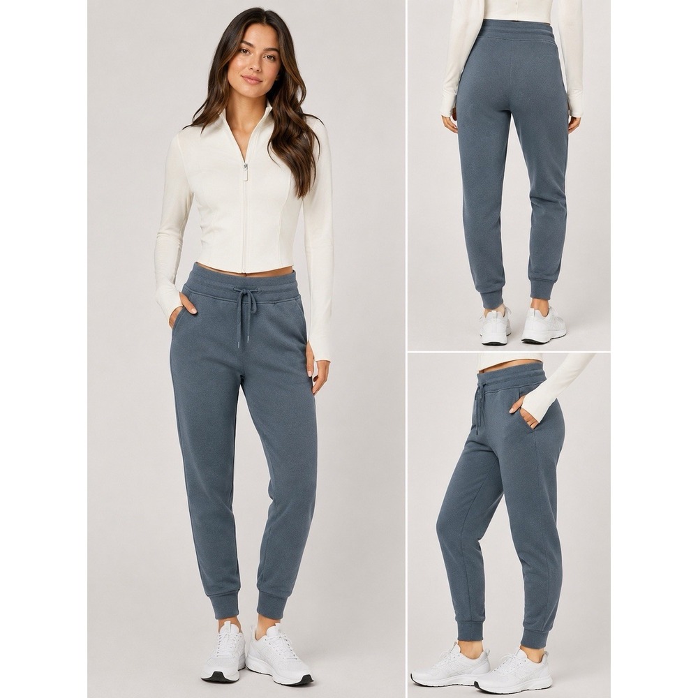 Lululemon Warm Down Jogger Size 2‎ Womens Blue Gray Tapered Stretch #QR8-3